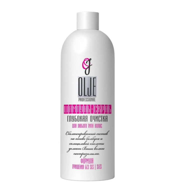OLJE Шампунь – скраб глубокая очистка для любого типа волос, 1000 мл в Ярославле